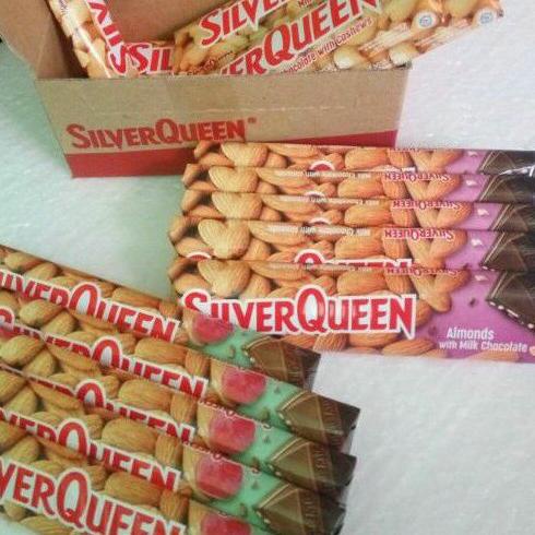 

✹✹ Coklat SilverQueen 25gr Kecil Isi 10 pcs - Cokelat SIlver Queen Chunky Bar 30 gr X 10 Batang Milk Chocolate Almond Cashew Fruit 25 gram Green Tea Matcha Yoghurt Strawberry 25 gr Ex 28gr