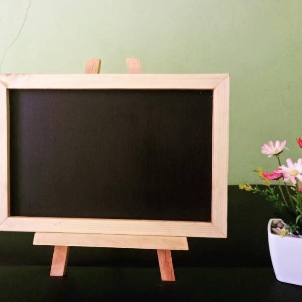 

20X30CM STANDING MINI CHALKBOARD SET STANDING PAPAN TULIS KAPUR WOOD TRIPOD EASEL TERLARISS...,,,,,