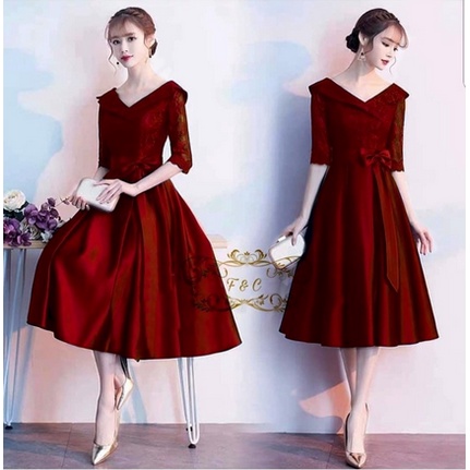 Dress Cantik Kekinian Elegant Anak Perempuan Dres Korea Dres Wanita Dewasa Kondangan Remaja Korean S