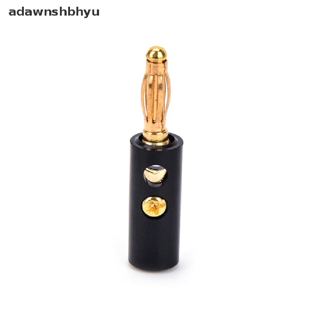 Adawnshbhyu 10pcs/lot audio speaker Sekrup banana gold Plat Colokan Konektor 4mm ID