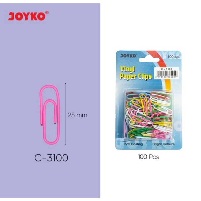 

klip Kertas Joyko C-3100 Vinyl Paper Clip
