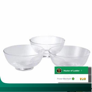SP Appetite 480 Ml Set 3 Pcs Jordan Mangkok Saji Kaca Bening