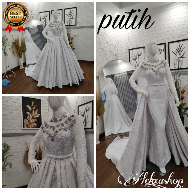 gaun pengantin 3in1/gaun pengantin modern/gaun pengantin
