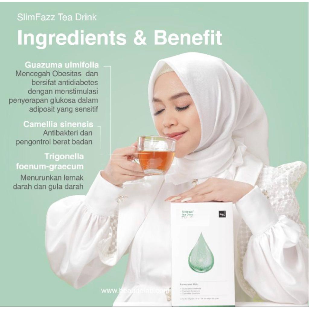 Original TEH DIET DETOKS | NEWLAB Slimlogy Tea Drink | Beaudelab Slimming &amp; Detox Green Tea | Suplemen pelangsing herbal | Makanan diet