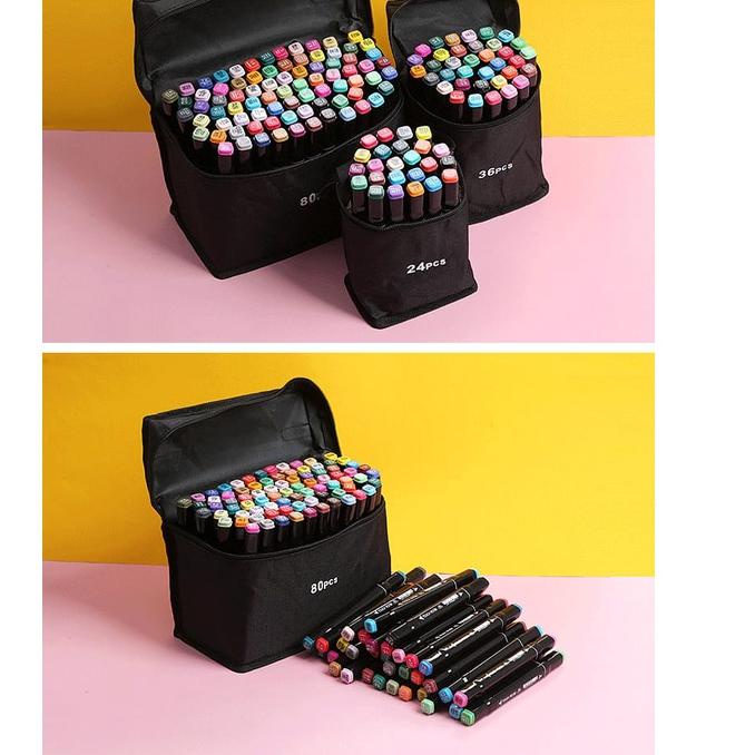 

MOTIF TERKINIT➢ WE TouchFive 24/36/48/60/80 Warna Sketsa Spidol Umum General Marker Set Animation Markers / Twin Market Set Spidol [270]