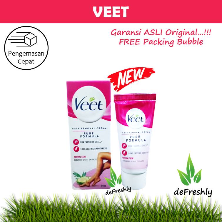 ❤ defreshly ❤ Veet Hair Removal Cream Normal Skin 25 Gr - Perontok Bulu Kulit Normal