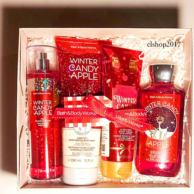 BBW WINTER CANDY APPLE BATH &amp; BODY WORKS PAKET VALENTINE'S DAY