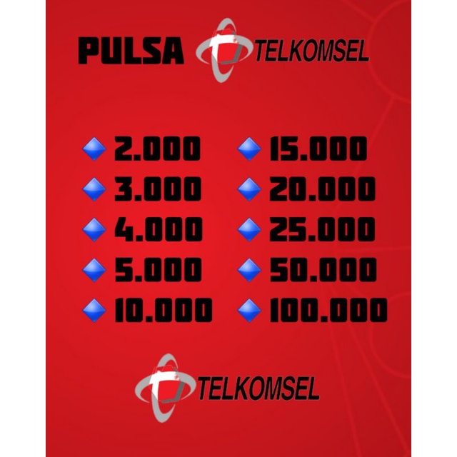 TERMURAH PULSA TELKOMSEL 2000 3000 4000 5000 10000 15000 20000