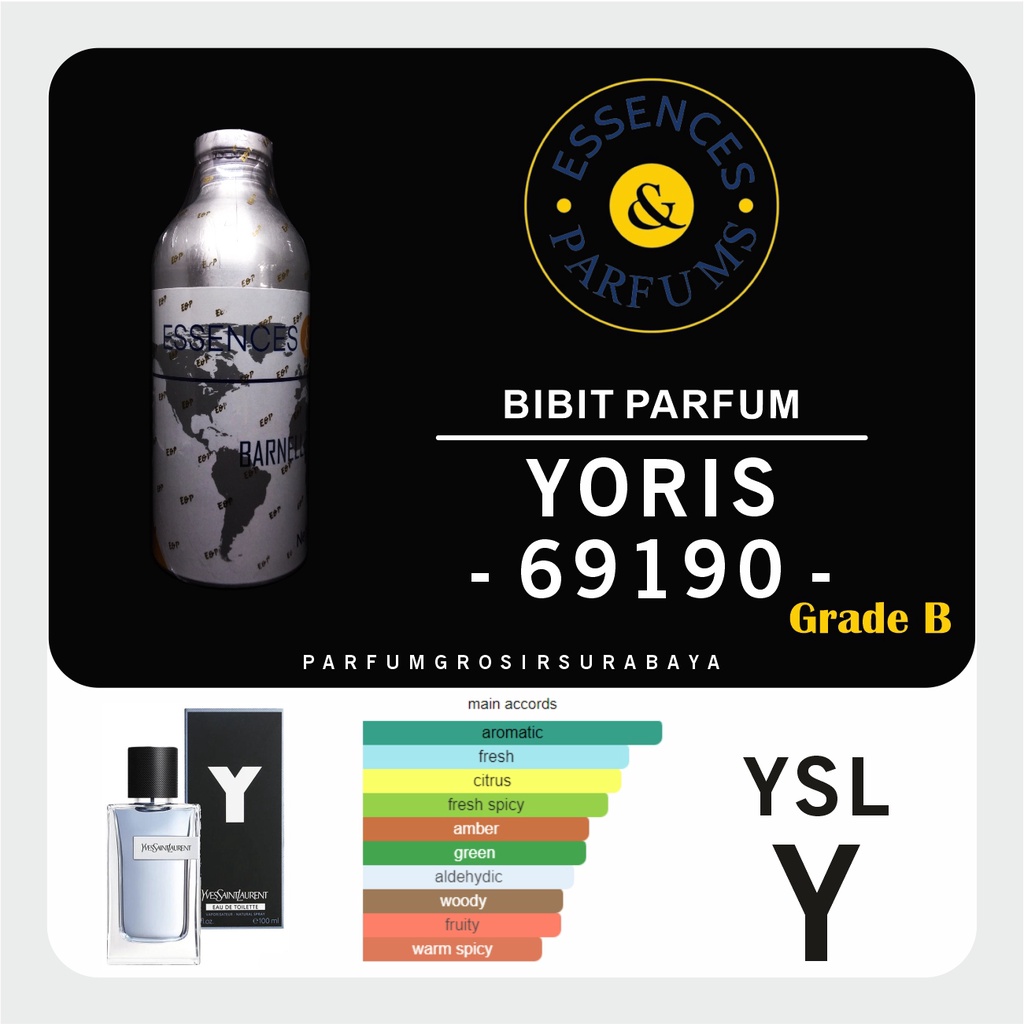 Bibit Parfum - YORIS 69190 | Grade B | Ysl Y | Essences | 500gr Segel