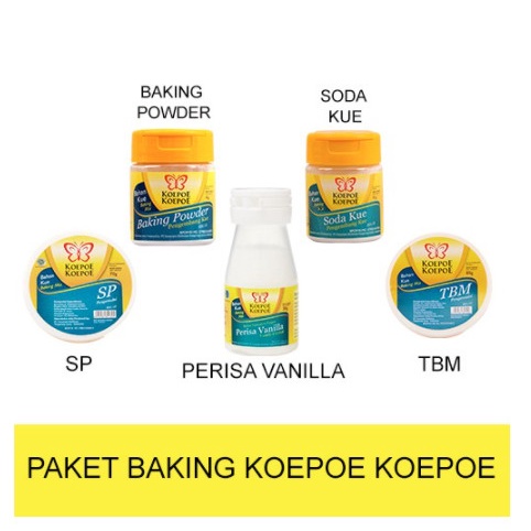 

PAKET BAKING KOPEPOE SP 30+BAKING 45+ PERISA VANILA 20+TBM 80+SODA 81