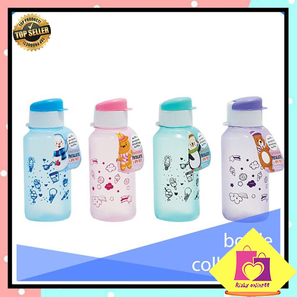 Rizkyonline88 Botol minum gambar 350ML Fliptop T005