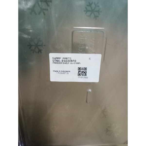 Rak Freezer Kulkas Sharp 2 Pintu Mini Original