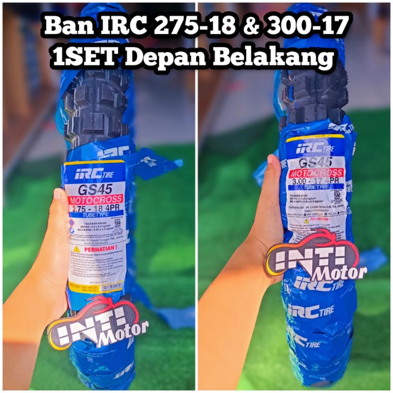 Paket Ban Depan Belakang 1SET Honda Win Trabas IRC 275 Ring 18 300 ring17 tipe GS45 TRAIL KOTAK TREL