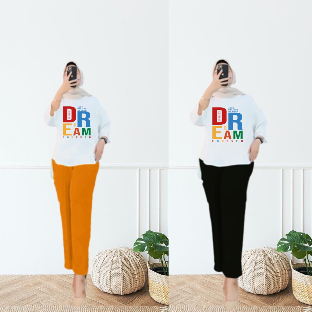 Setelan Tunik Kombinasi Dream Forever