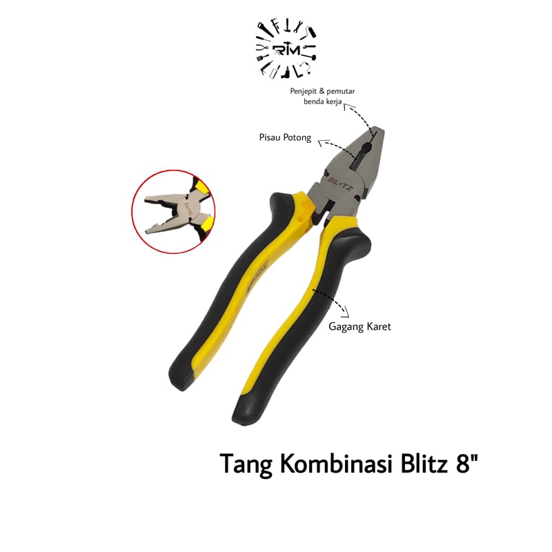 Tang Kombinasi Blitz 8 inch/ Tang 8 Inch Tang sebaguna