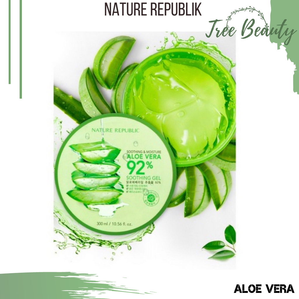 [300ML] NATURE REPUBLIC ALOEVERA 92% SOOTHING GEL / ALOE VERA GEL NATURE REPUBLIC