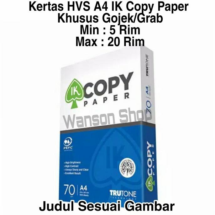 

KERTAS HVS A4 COPY PAPER 70GRAM / KERTAS FOTO COPY A4 COPY PAPER