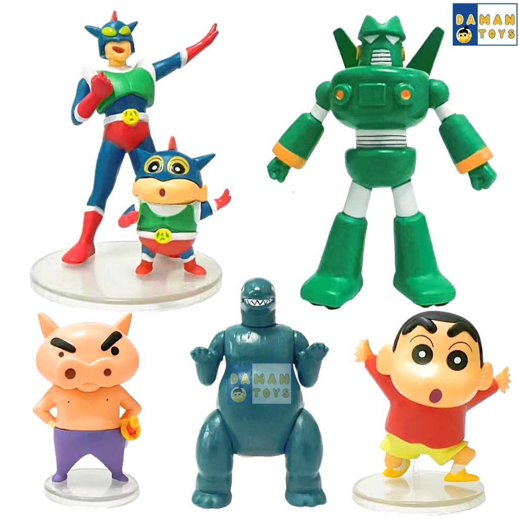 Action Figure set Crayon Shinchan Kamen Shirimarudashi Buriburizaemon