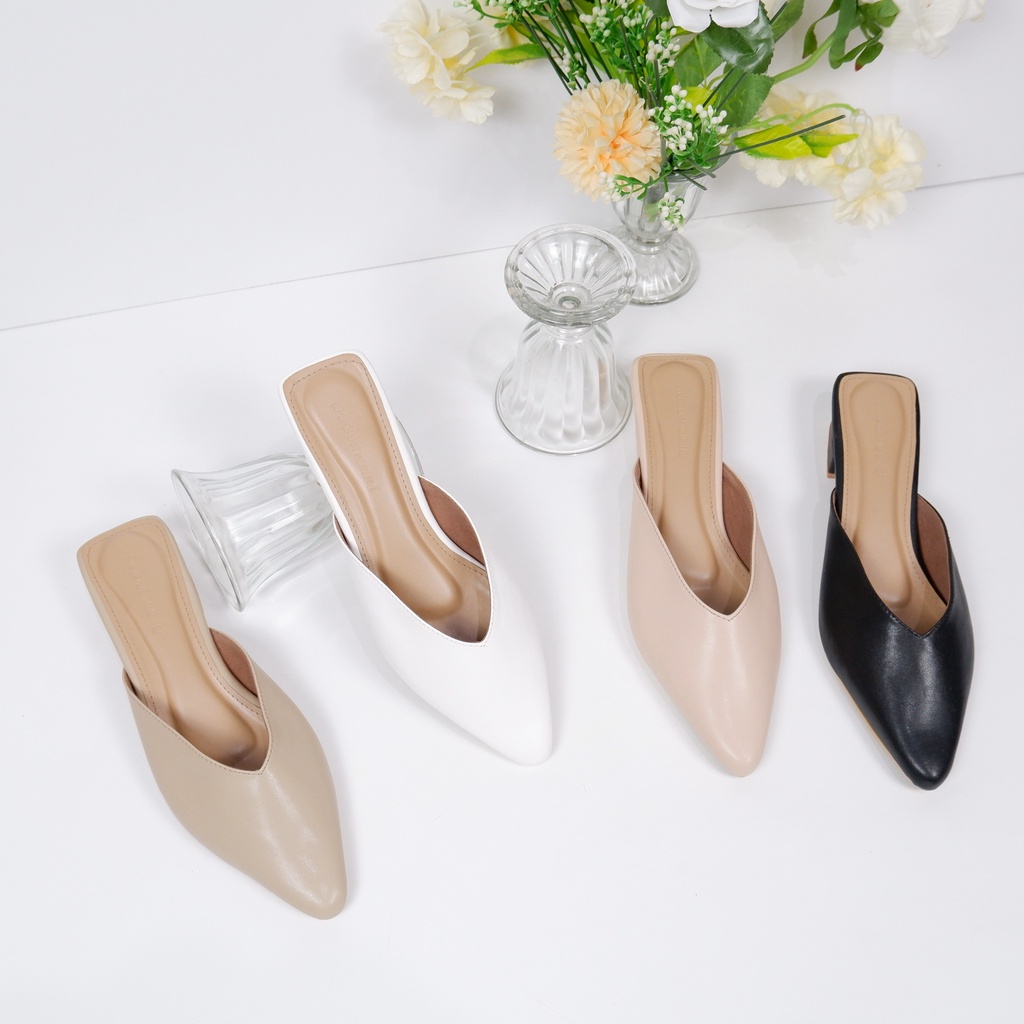 Padushee.id - sepatu wanita || ADELIA || heels wanita / mules wanita 3 cm