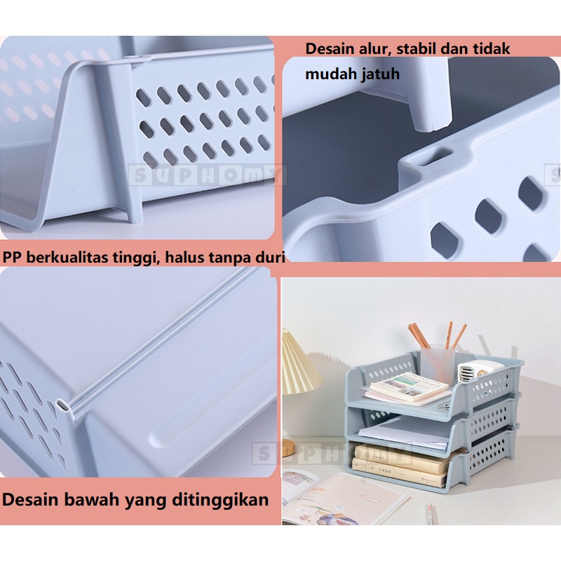 Rak Buku minimalis Rak Kecil Box File Organizer Stationery