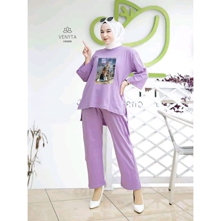 setelan babyterry import / setelan sablon kaos / Setelan babyterry WANITA / SETELAN KAOS WANITA / SE