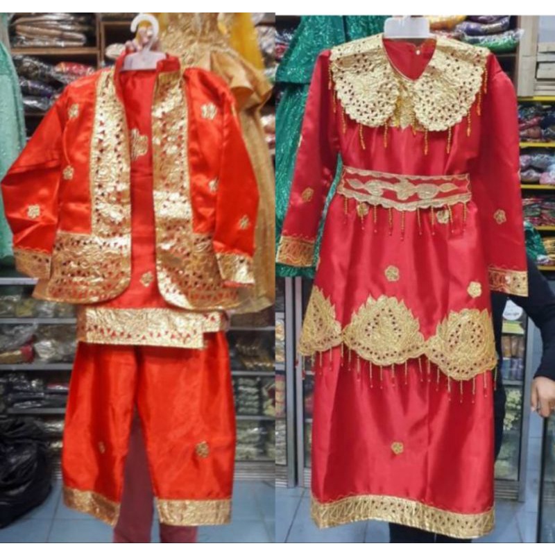 Baju Anak Adat Padang Bordir / Pakaian Adat Minang Anak TK - SD - SMP