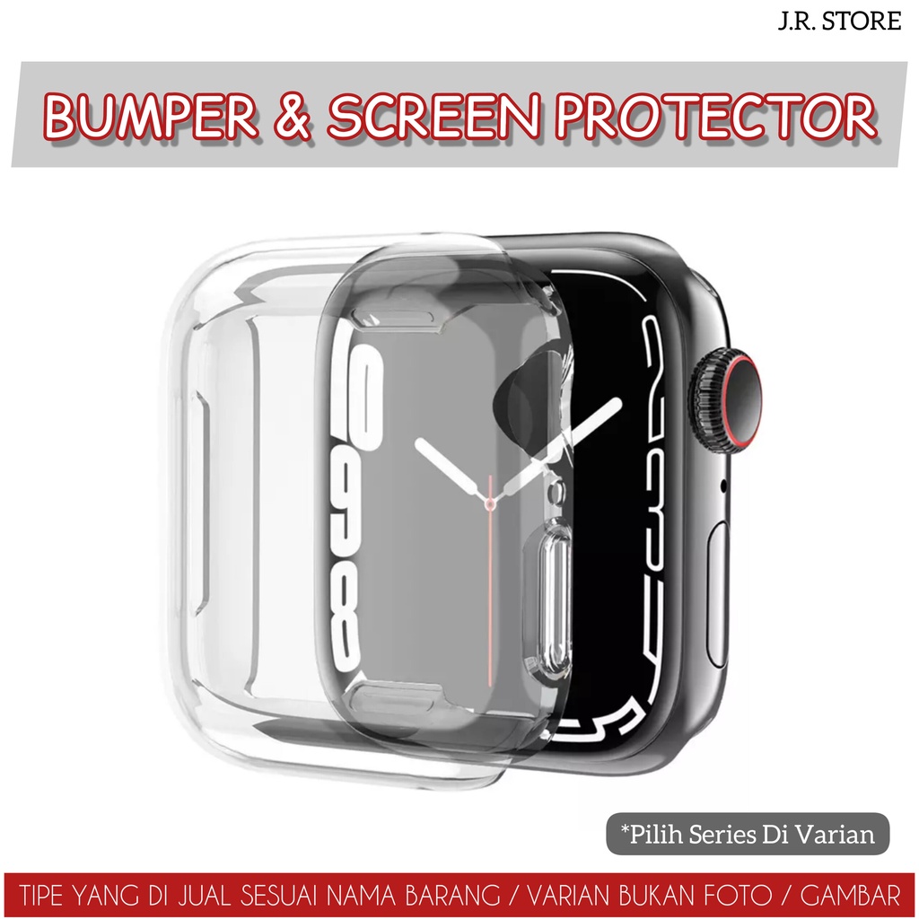 bening FULL COVER softcase APPLE WATCH ULTRA 49mm / WATCH SERI 8 / SERI 7 (41mm / 45mm) SERI SE (2020 / 2022) SERI 6 / 5 / 4 (40mm / 44mm) / SERI 3 / 2 / 1 (38mm / 42mm) SILIKON CASE BODY