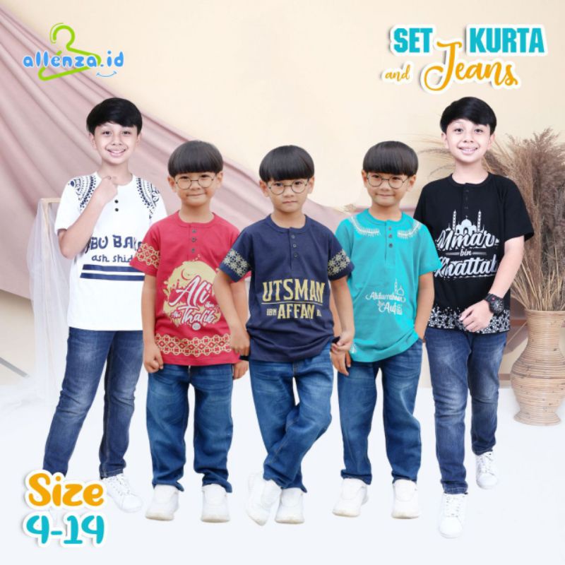 4-14T Set Kurta and Jeans by Allenza.id / Set Kurta Allenza