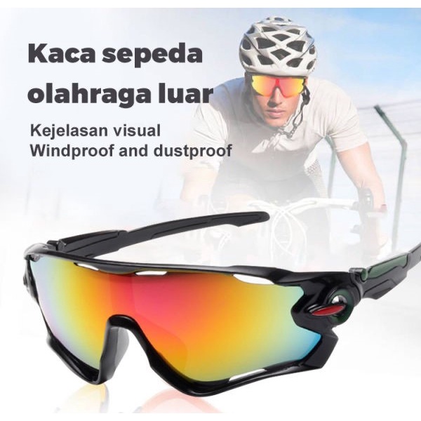 Cheaper-Kacamata Sepeda Unisex Cycling Glasses Pria dan Wanita Kacamata Sepeda Profesional Kacamata Olahraga Luar