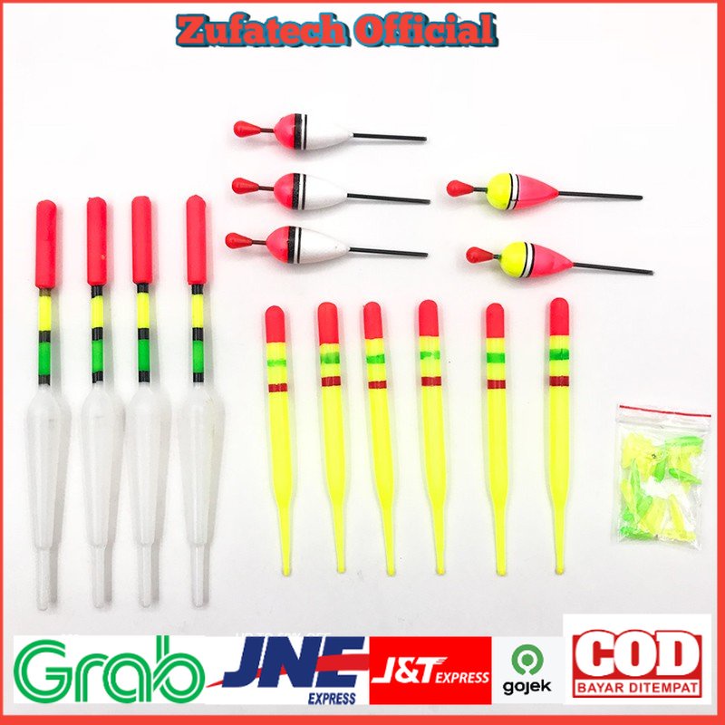 Go Fishing Kumbul Umpan Pancing Vertical Fishing Floats Lure Bait 15 PCS - P0015 - Multi-Color