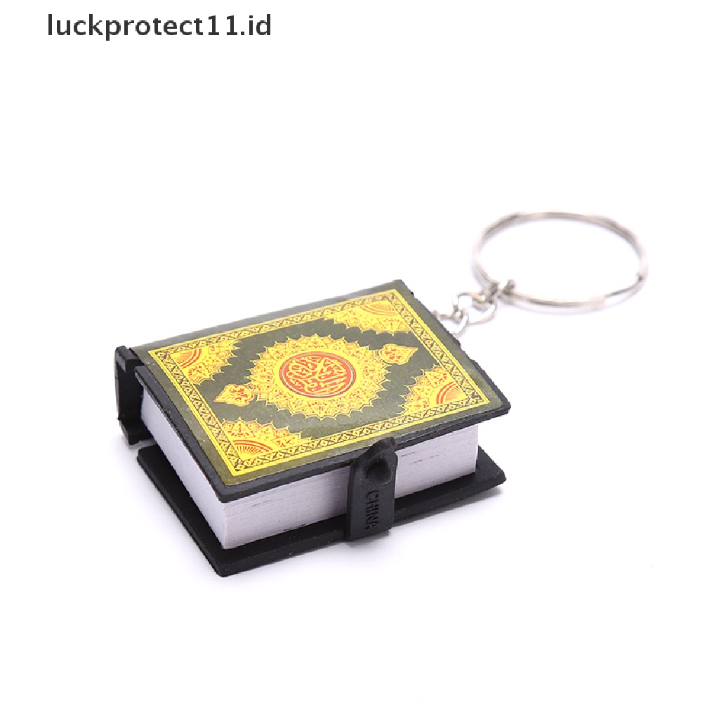 /Fashion Hot//// Gantungan Kunci Islami Alquran Arab Mini Allah Kertas Asli Bisa Baca Liontin Keyring.