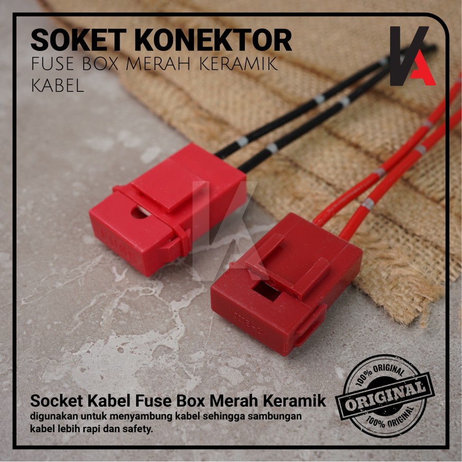 Soket Sikring Keramik / Rumah Sikring Tancap / Socket Sekring Fuse Box Ceramic