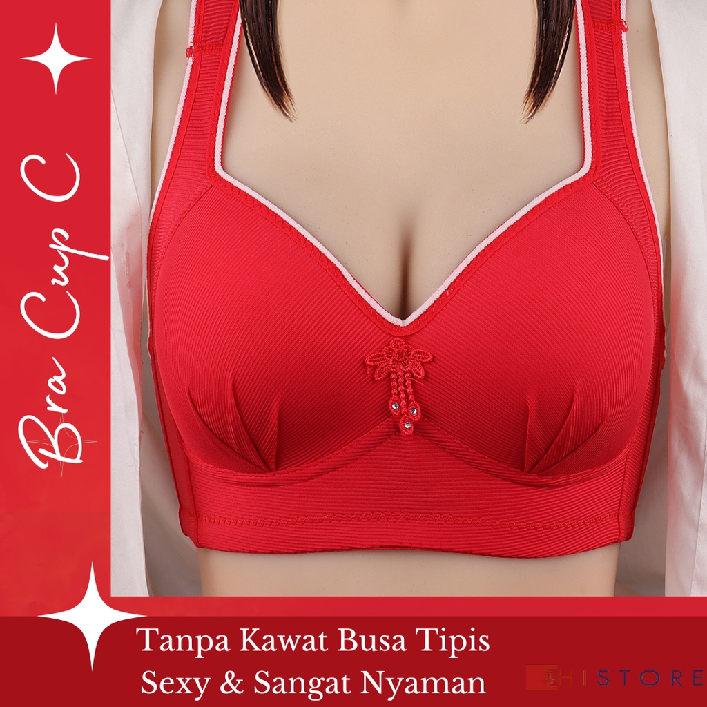 [HI] Bra BH Fashion Cup C Wanita Bra wanita Premium Busa Tipis Tanpa Kawat Sangat Nyaman 666