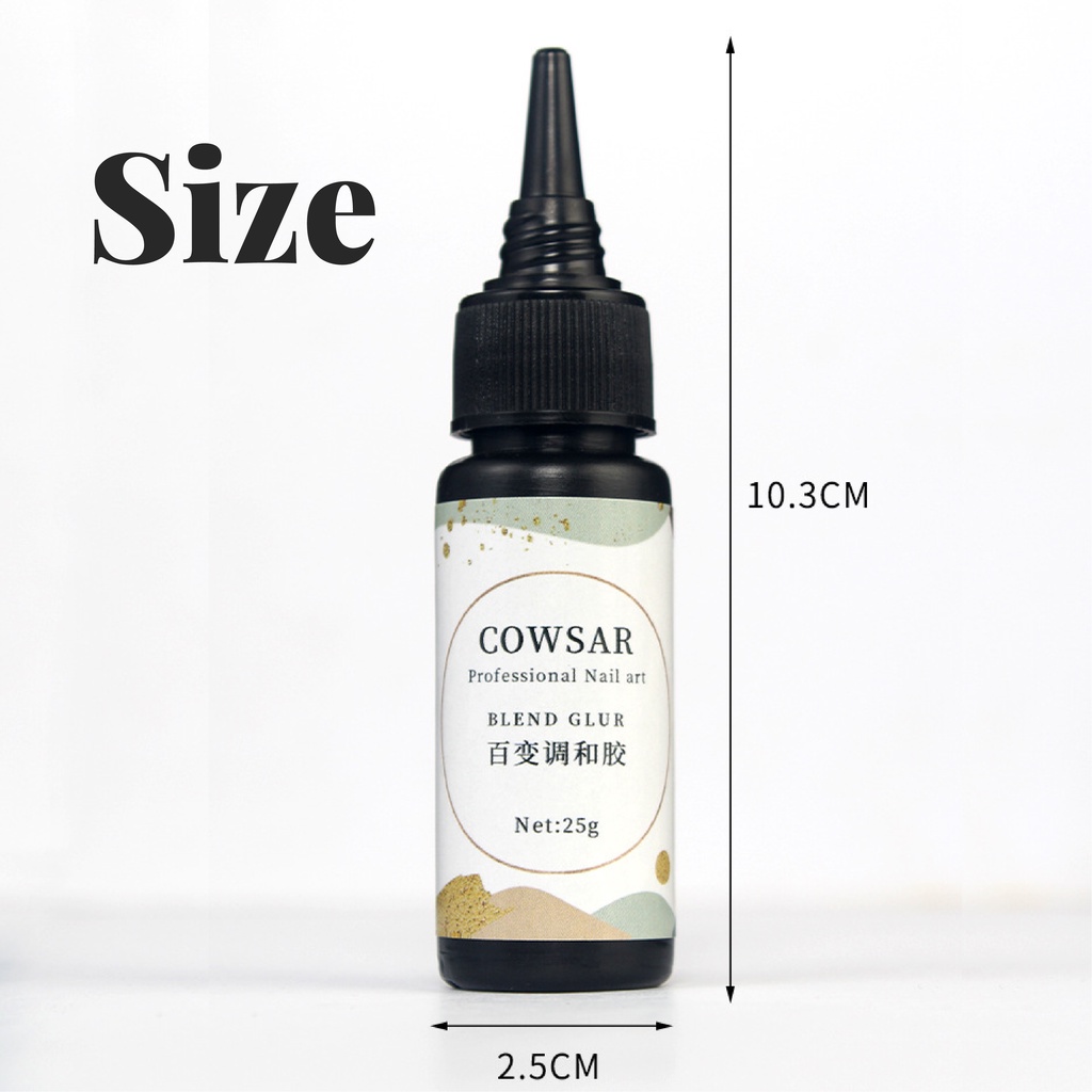 MSY COWSAR Professional Nail Art Blend Glue Multifunctional Adhesive Perekat Multifungsi Bleding Rekonsiliasi Lem Payet Glitter