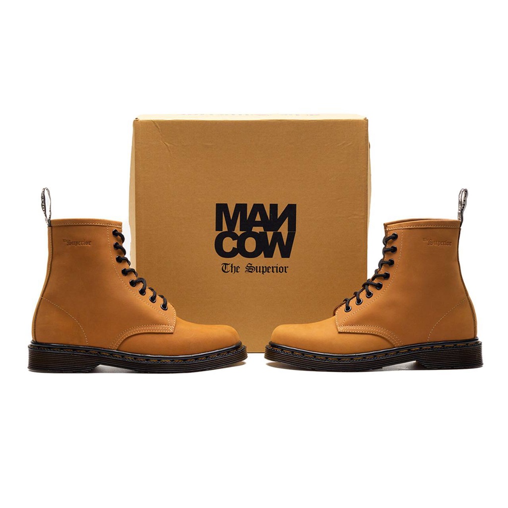Mancow High Boots Crazy Horse Tan Sepatu Formal Pria Wanita Original Kulit Asli