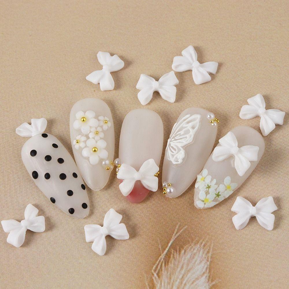 Mxbeauty Busur Dekorasi Kuku Wanita Manis Manikur Aksesoris Hiasan Kuku Jepang Nail Art 3D Nail Jewelry