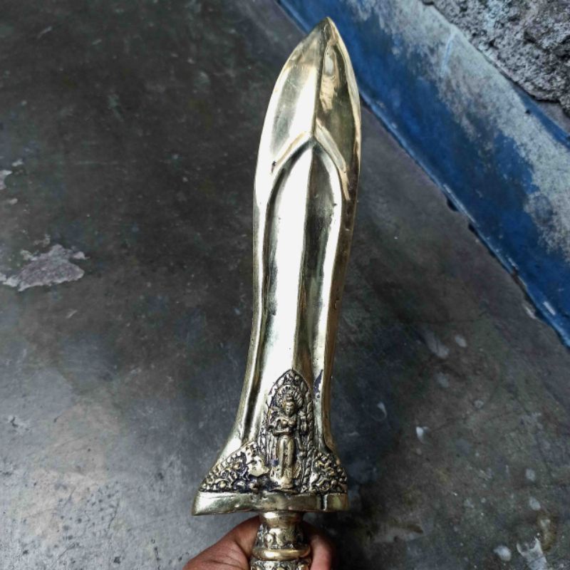 Koleksi Antik Keris Bethok Jalak Budha Kuno Warna Kuning Emas