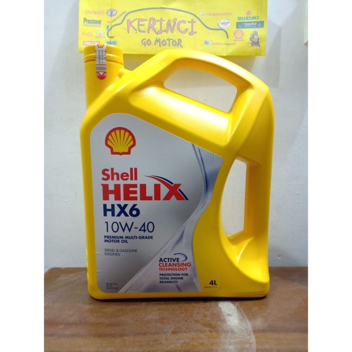 OLI SHELL HELIX HX6 10W-40 4L GALON - OLI SHELL HX6