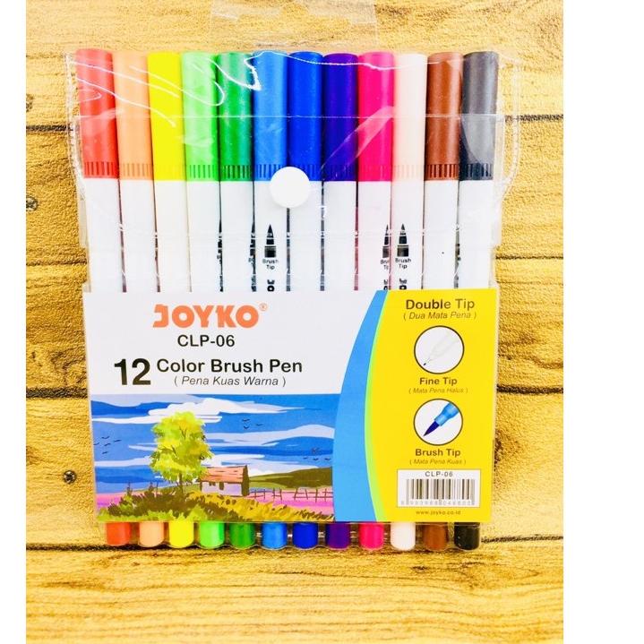 

に Color Brush Pen / Pena Kuas Warna Joyko CLP-06 / 12 Warna / Color さ