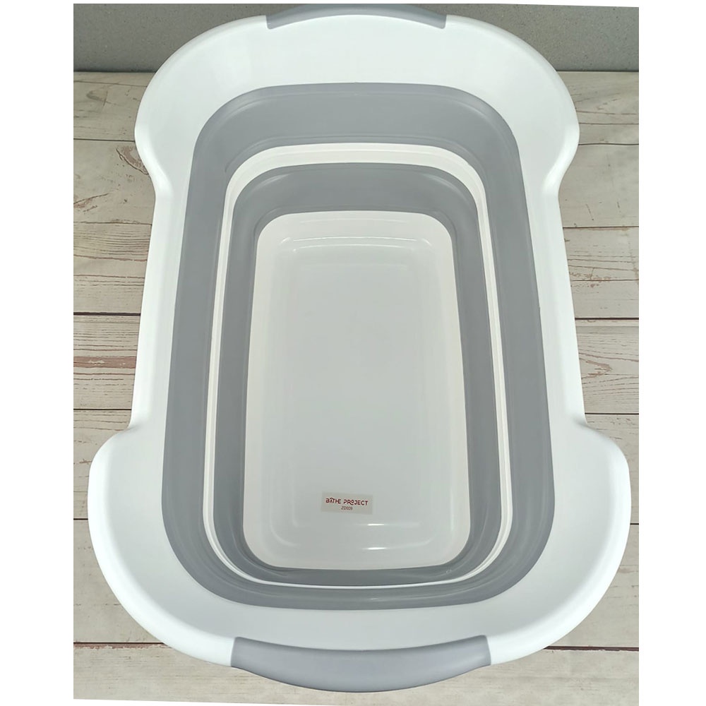 Bak Mandi Bayi Lipat Foldable Baby Bathtub 60 x 40CM - Gray - 7RTH3LGY