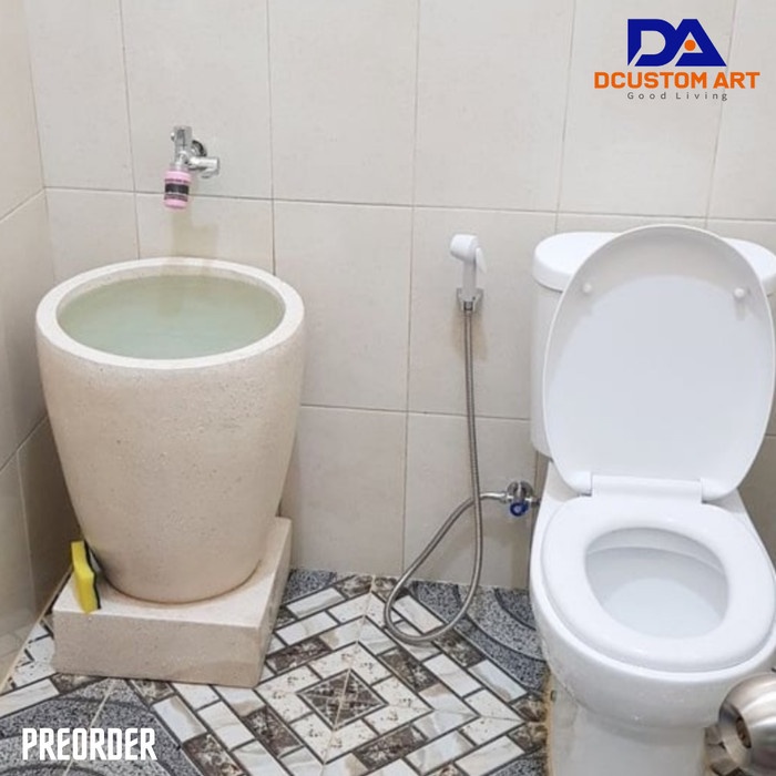 Bak Bak Mandi Teraso Gelas + Tatakan