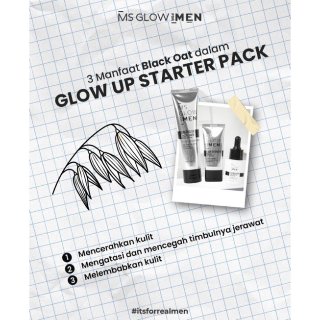 Ms Glow FOR Men / Perawatan Wajah Pria / Ms glow ecer Men / Paket Ms glow Original / Mens