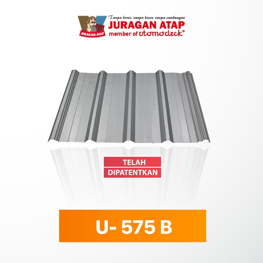 Atap Galvalum , Atap Baja Ringan, Spandeck U575 75 cm & 104 cm Utomodeck Juragan Atap