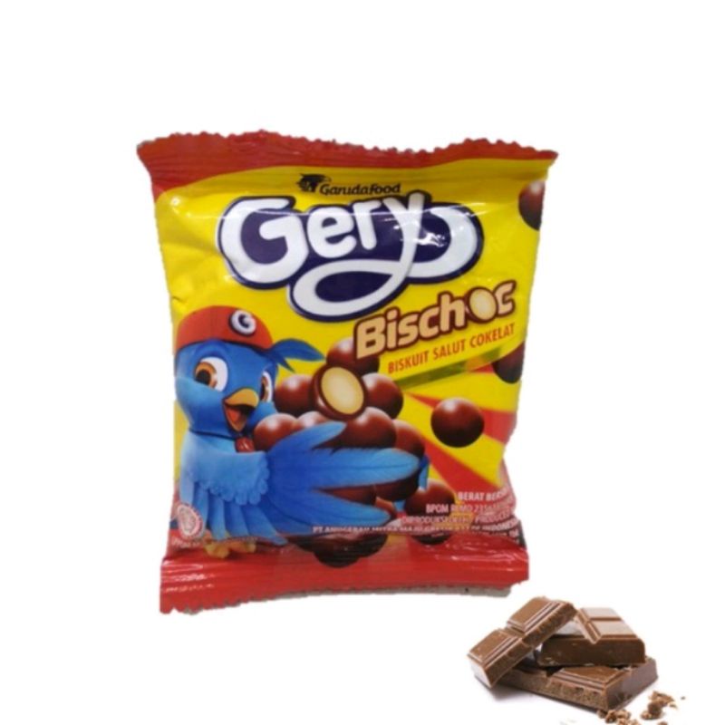 GERY BISCHOC 7GR SNACK ULANG TAHUN BISKUIT COKLAT