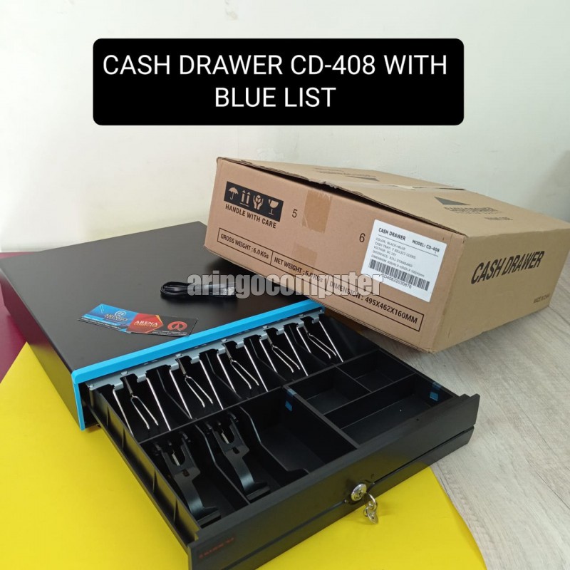 CASH DRAWER CD-408 WITH BLUE LIST