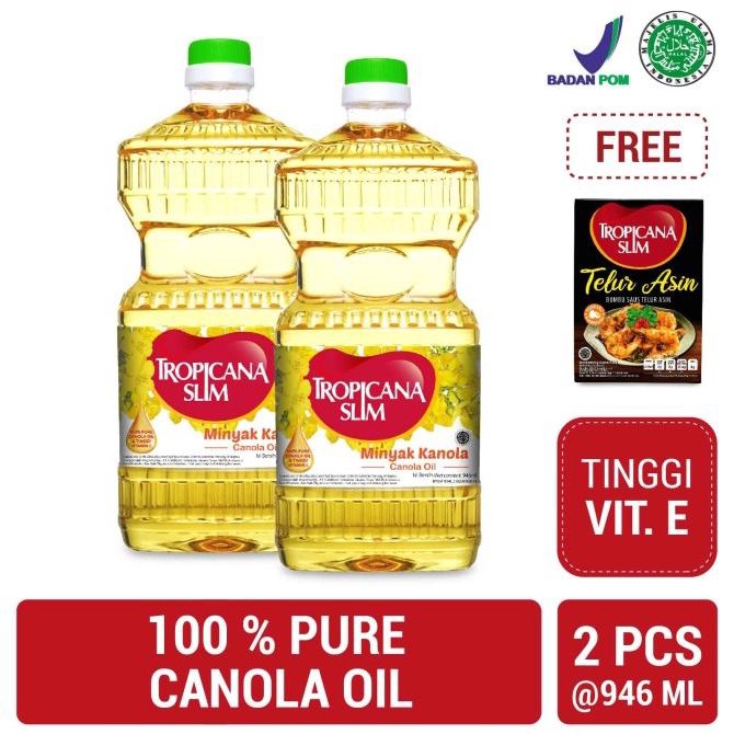 

Free Bumbu Saus Telur Asin - Tropicana Slim Minyak Kanola 946ml (x2)