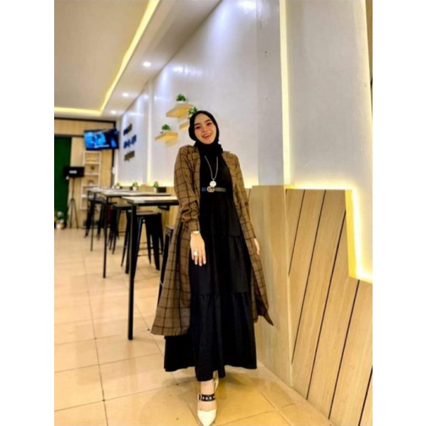 NASYA gamis set outer super jumbo by RAYHANUN ld 90 - ld 130 140 150 160 170 180