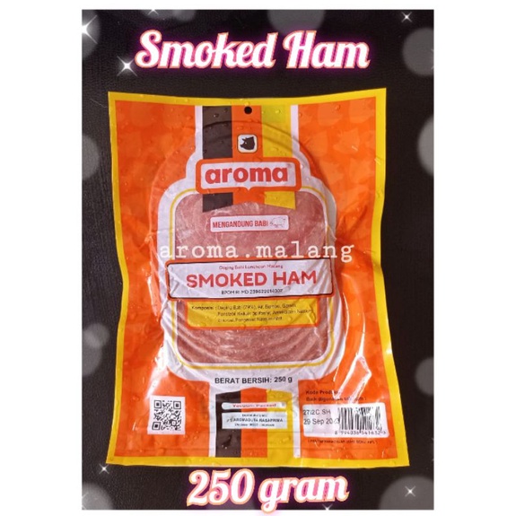 

Smoked Ham (Daging Babi Luncheon Matang) AROMA 250 gram