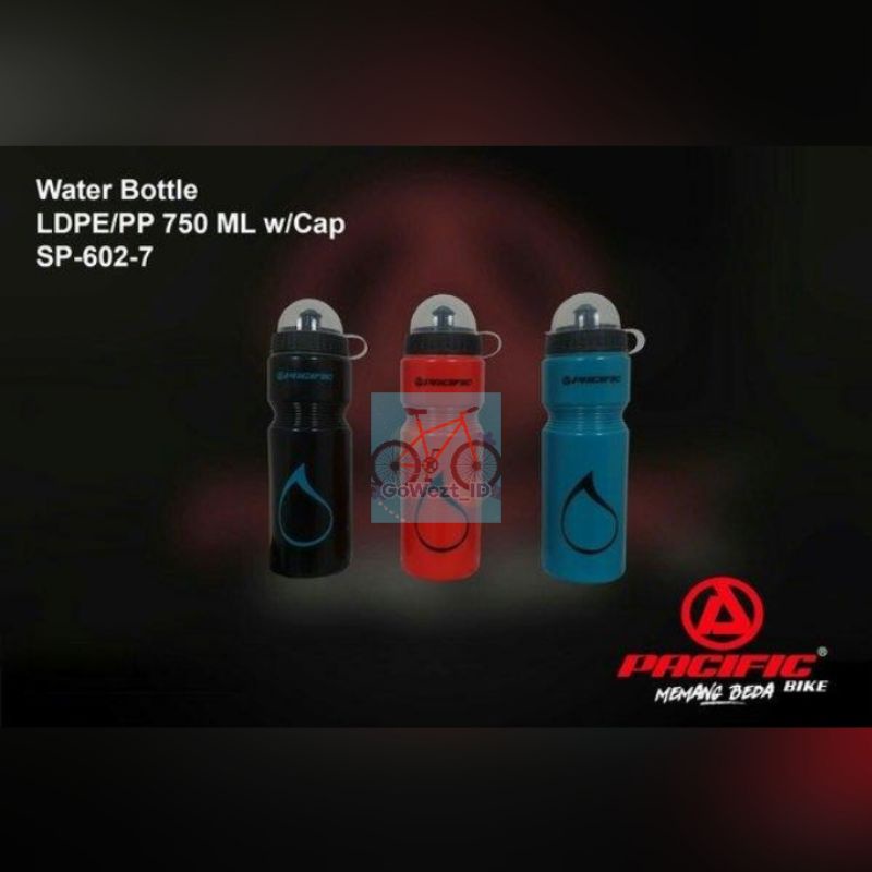 Botol Air Minum Olahraga Sepeda Pacific 750ML Bicycle Water Bottle SP-602-7 Anti Pecah | High Quality
