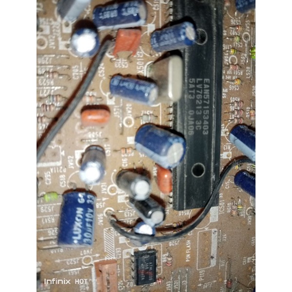 IC tv LG lv76213 ORI masih nempel PCB